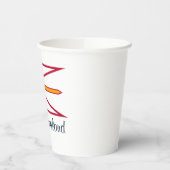 Vlag van Newfoundland, voorzien van een etiket Papieren Bekers (Links)