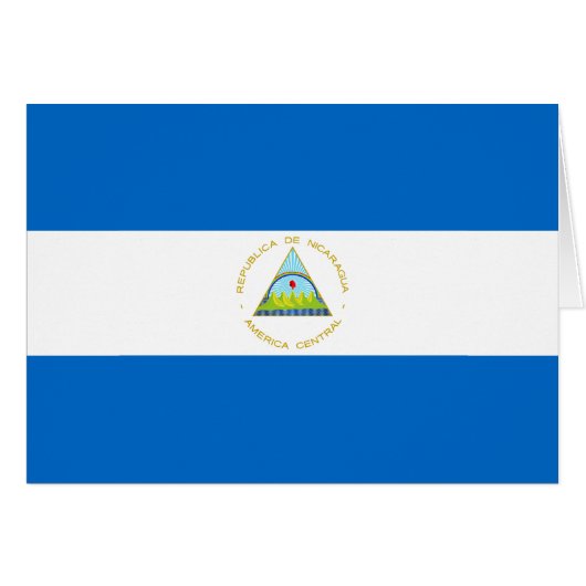 Vlag van Nicaragua (Voorkant Horizontaal)