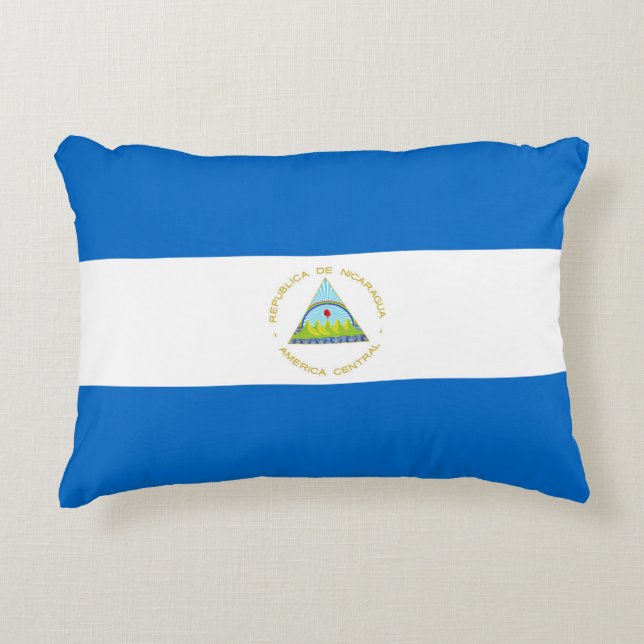 vlag van Nicaragua Accent Kussen (Voorkant)