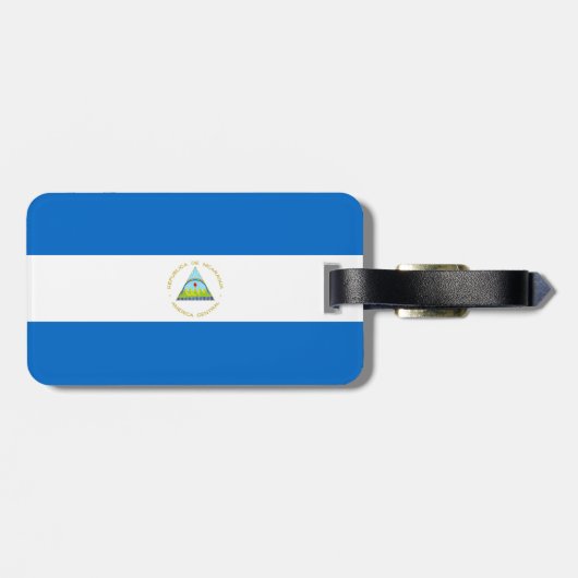 vlag van Nicaragua Bagagelabel (Achterkant horizontaal)