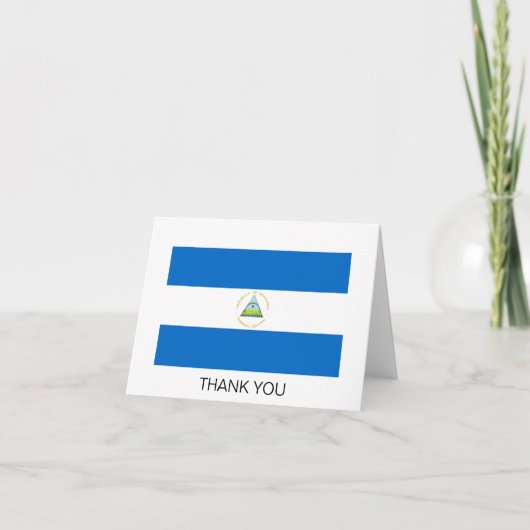 Vlag van Nicaragua Bedankkaart (Voorkant)