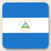 vlag van Nicaragua Bier Onderzetter (Voorkant)