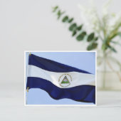 vlag van nicaragua briefkaart (Staand voorkant)