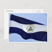 vlag van nicaragua briefkaart (Voorkant / Achterkant)