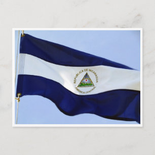 vlag van nicaragua briefkaart
