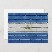 Vlag van Nicaragua Briefkaart (Voorkant / Achterkant)