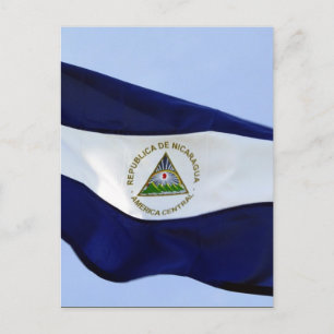 vlag van nicaragua briefkaart