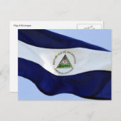 vlag van nicaragua briefkaart (Voorkant / Achterkant)
