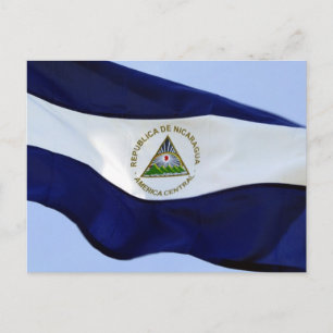 vlag van nicaragua briefkaart
