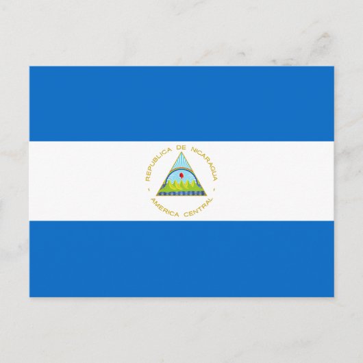 Vlag van Nicaragua Briefkaart (Voorkant)