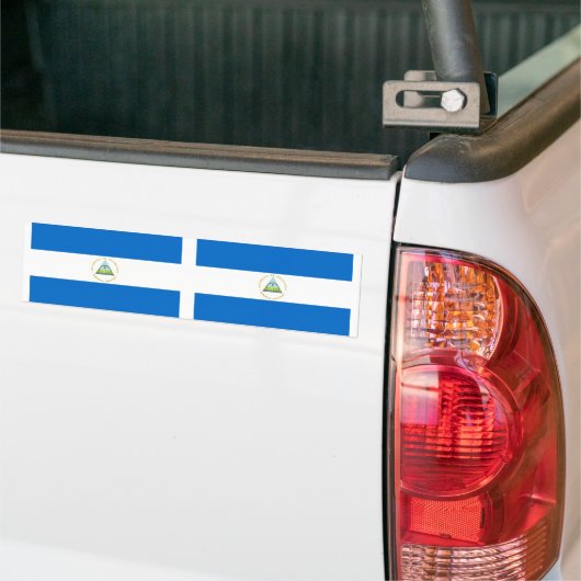 vlag van Nicaragua Bumpersticker (Op Truck)
