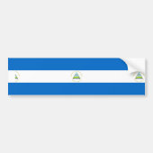 Vlag van Nicaragua Bumpersticker (Voorkant)