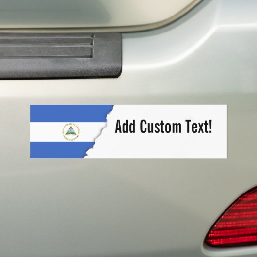 Vlag van Nicaragua Bumpersticker (Op auto)