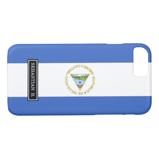 Vlag van Nicaragua Case-Mate iPhone Case (Achterkant (Horizontaal))