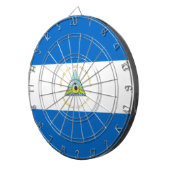 Vlag van Nicaragua Dartbord (Voorkant Rechts)