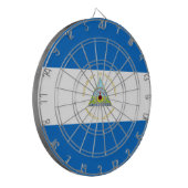 Vlag van Nicaragua Dartbord (Voorkant Links)