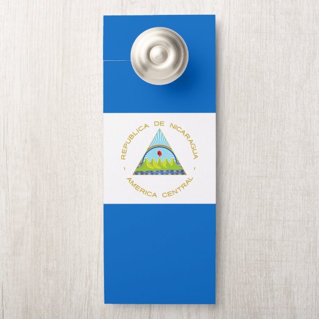 vlag van Nicaragua Deurhanger (Op knop)