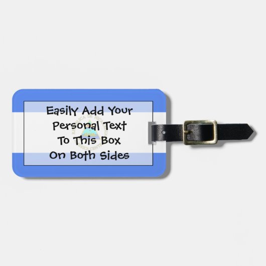 Vlag van Nicaragua Easy ID Personal Bagagelabel (Voorkant horizontaal)