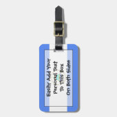 Vlag van Nicaragua Easy ID Personal Bagagelabel (Voorkant verticaal)