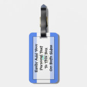 Vlag van Nicaragua Easy ID Personal Bagagelabel (Achterkant verticaal)