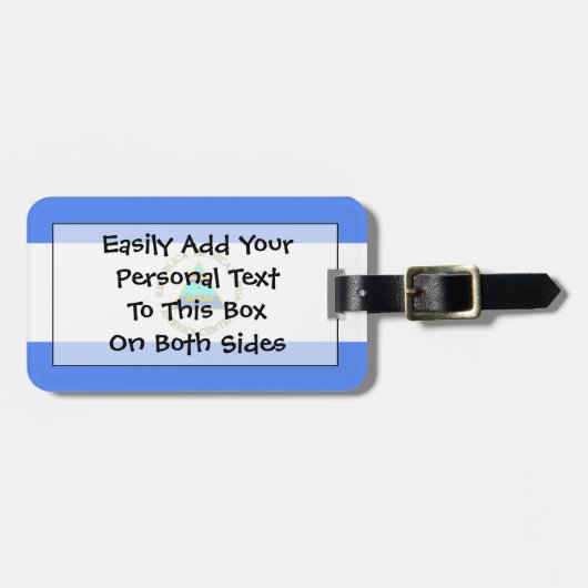 Vlag van Nicaragua Easy ID Personal Bagagelabel (Voorkant horizontaal)