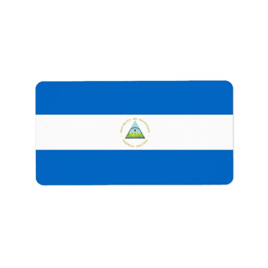 vlag van Nicaragua Etiket (Voorkant)