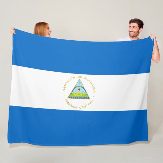 Vlag van Nicaragua Fleece Deken (In situ)