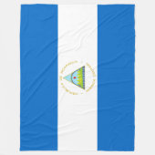 Vlag van Nicaragua Fleece Deken (Voorkant)