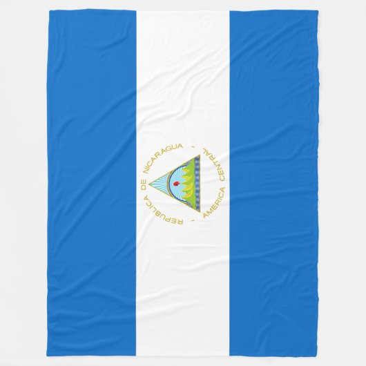 Vlag van Nicaragua Fleece Deken (Voorkant)