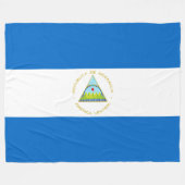 Vlag van Nicaragua Fleece Deken (Voorkant (Horizontaal))