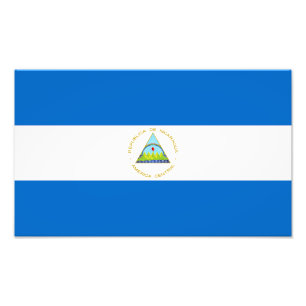 Vlag van Nicaragua Foto Afdruk