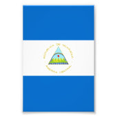 vlag van Nicaragua Foto Afdruk (Voorkant)