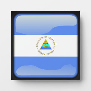 Vlag van Nicaragua Fotoplaat