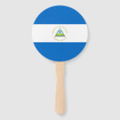 vlag van Nicaragua Handwaaier (Achterkant)