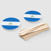 vlag van Nicaragua Handwaaier (Niet-gemonteerd)