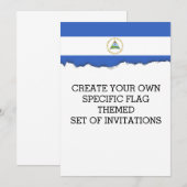 Vlag van Nicaragua Kaart (Voorkant / Achterkant)