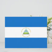 Vlag van Nicaragua Kaart (Staand voorkant)