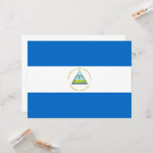 Vlag van Nicaragua Kaart (Voorkant / Achterkant in situ)