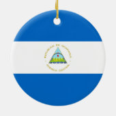 vlag van Nicaragua Keramisch Ornament (Achterkant)