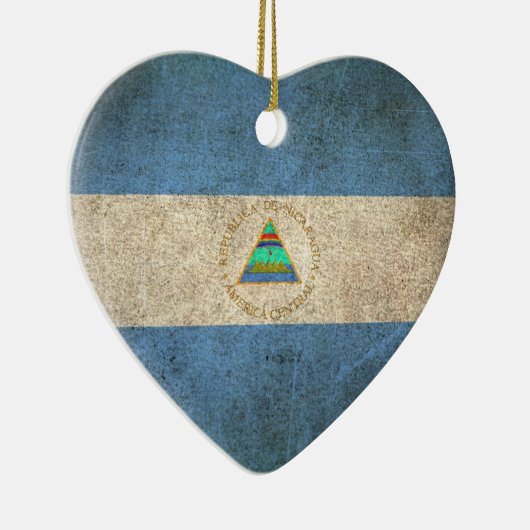  vlag van Nicaragua Keramisch Ornament (Rechts)