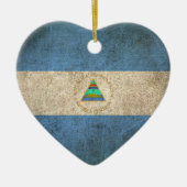 vlag van Nicaragua Keramisch Ornament (Voorkant)