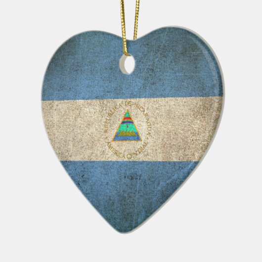 vlag van Nicaragua Keramisch Ornament (Links)
