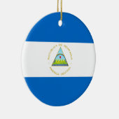 Vlag van Nicaragua Keramisch Ornament (Rechts)