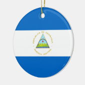 Vlag van Nicaragua Keramisch Ornament (Links)