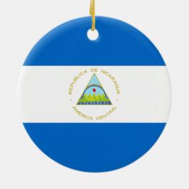Vlag van Nicaragua Keramisch Ornament