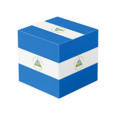 vlag van Nicaragua Kubus (Achter hoekig)