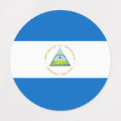 vlag van Nicaragua Labels (Design 1)