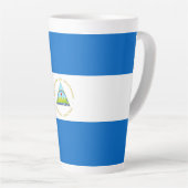 vlag van Nicaragua Latte Mok (Rechterhoek)
