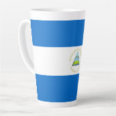 vlag van Nicaragua Latte Mok (Linkerhoek)