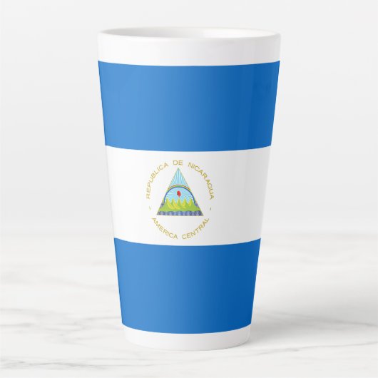 vlag van Nicaragua Latte Mok (Voorkant)